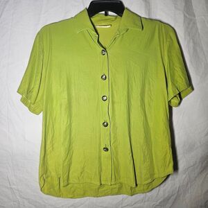 Vintage 90s y2k green blouse